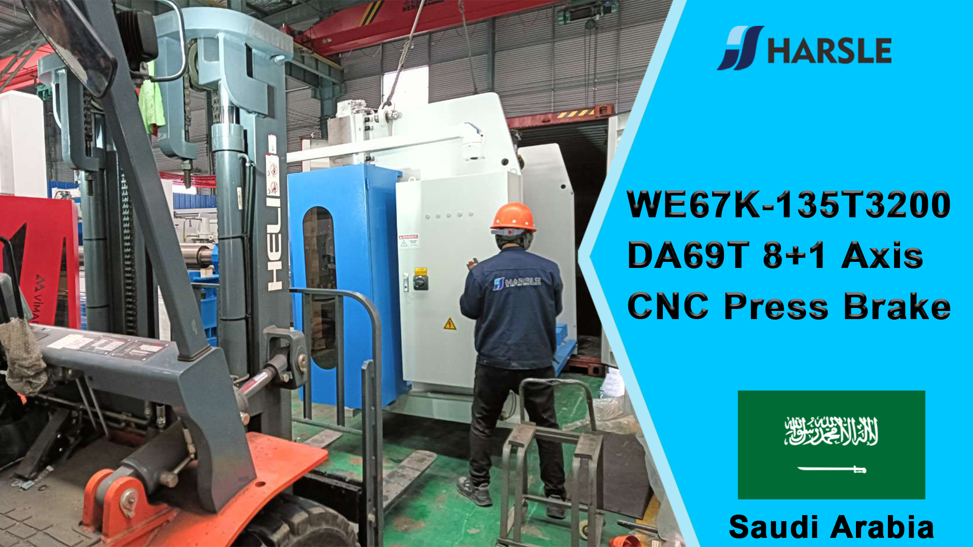 Arabia Saudita-WE67K-135T3200 DA69T Prensa plegadora CNC de 8 + 1 ejes