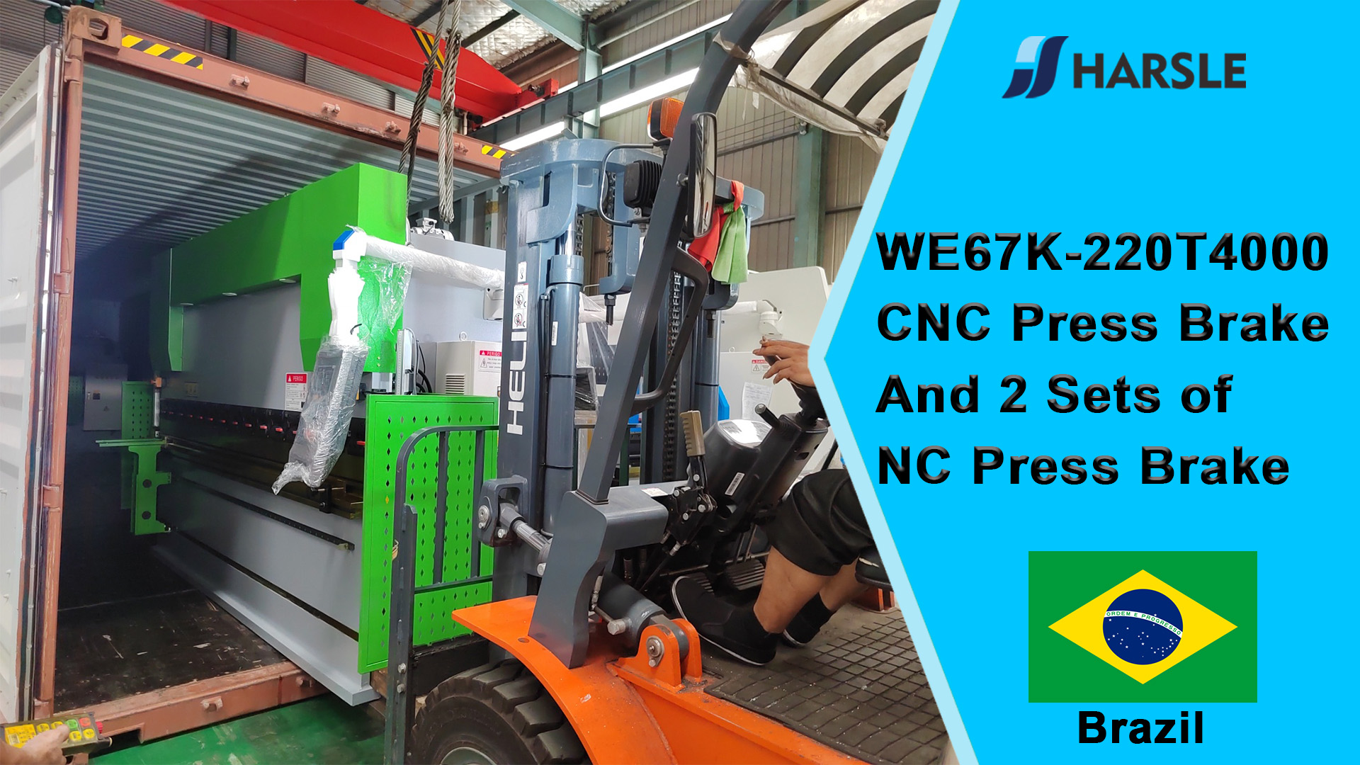 Brasil-WE67K-220T4000 Prensa plegadora CNC y 2 juegos de prensa plegadora NC