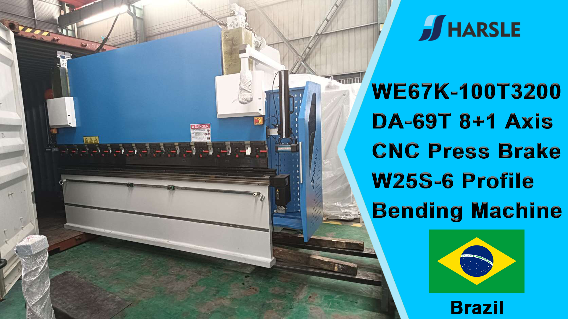 Brasil-WE67K-100T3200 DA-69T 8+1 eje CNC prensa plegadora W25S-6 dobladora de perfiles