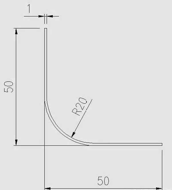 El método de cálculo de la flexión de arco grande en el procesamiento de chapa.