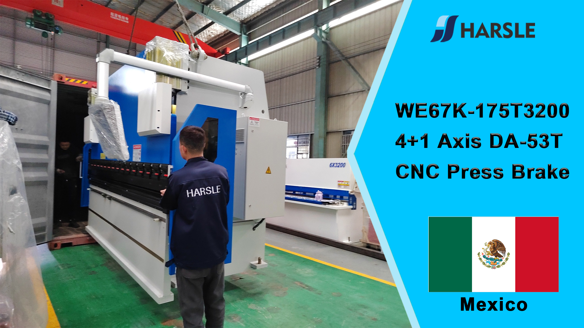 Mexico-WE67K-175T3200 4+1 Axis DA-53T Prensa plegadora CNC