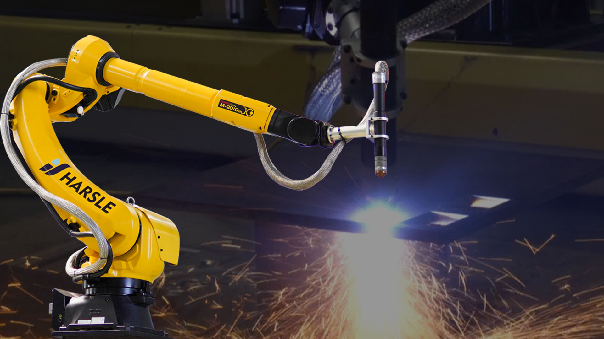 Línea de producción automática de corte por robot de plasma