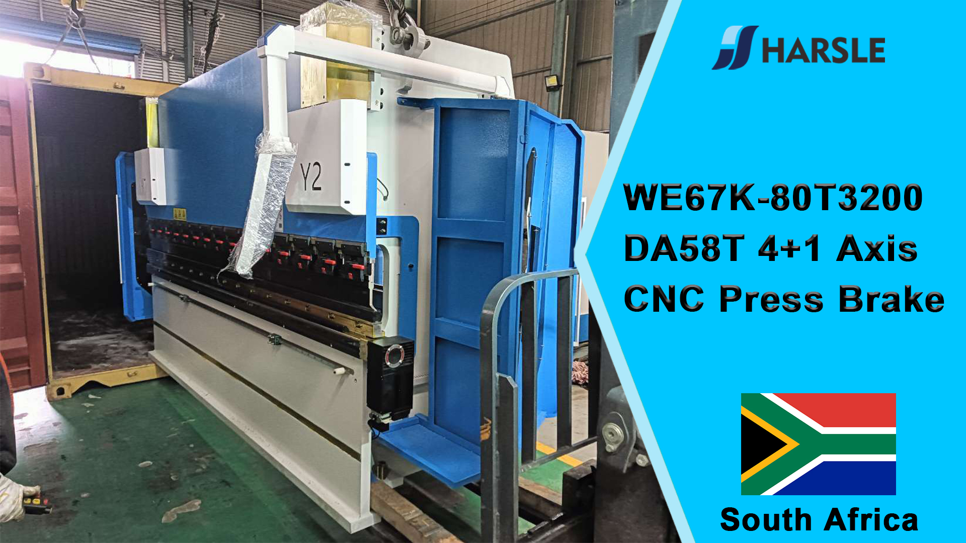 Sudáfrica-WE67K-80T3200 DA58T Prensa plegadora CNC de 4 + 1 ejes