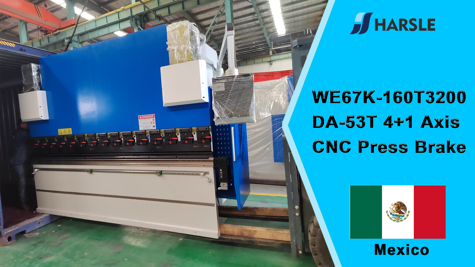 Mexico-WE67K-160T3200 DA-53T Prensa plegadora CNC de 4+1 ejes