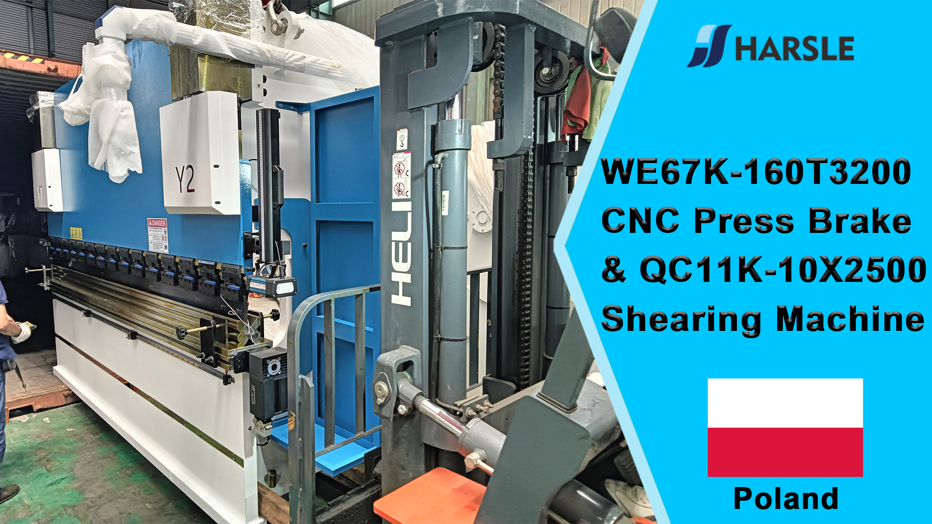 Polonia-WE67K-160T3200 Prensa plegadora CNC y máquina cizalla QC11K-10X2500