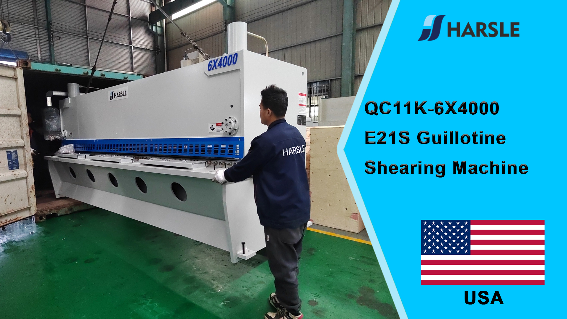USA-QC11K-6X4000 E21S Máquina cortadora de guillotina