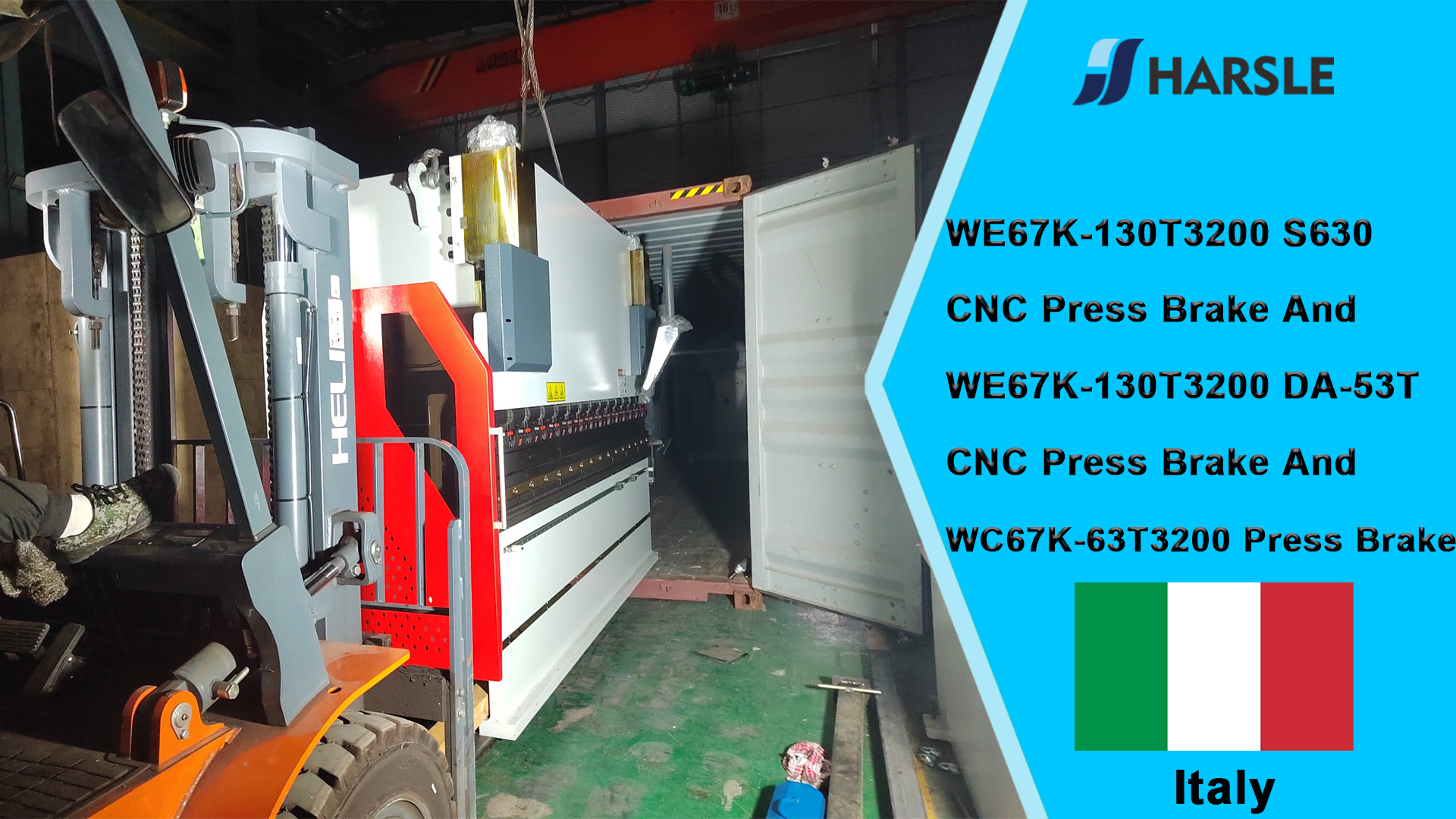 Prensa plegadora CNC Italy-WE67K-130T3200 S630 y plegadora CNC WE67K-130T3200 DA-53T y plegadora WC67K-63T3200