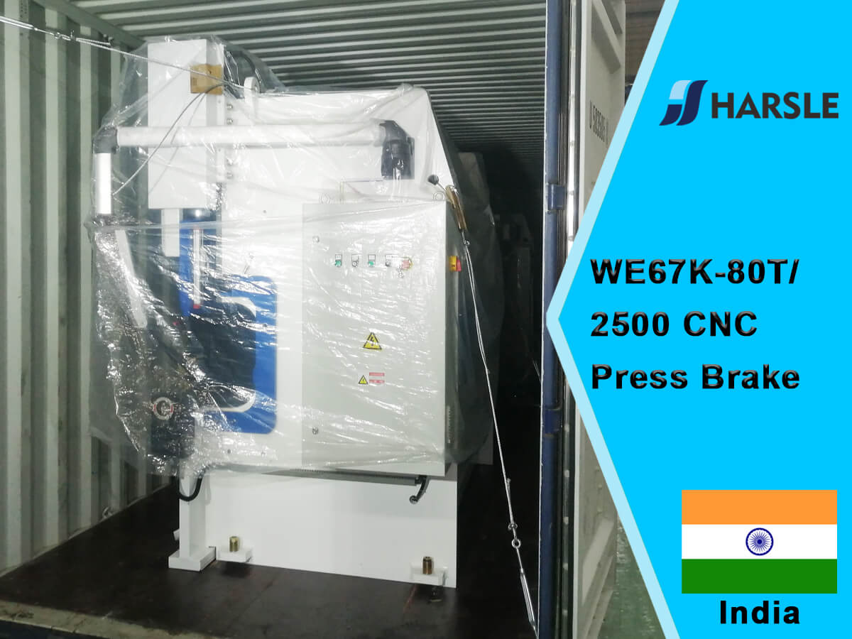 India-We67K-80T/2500 CNC Presione Brake con DA-53T, 3+1 eje