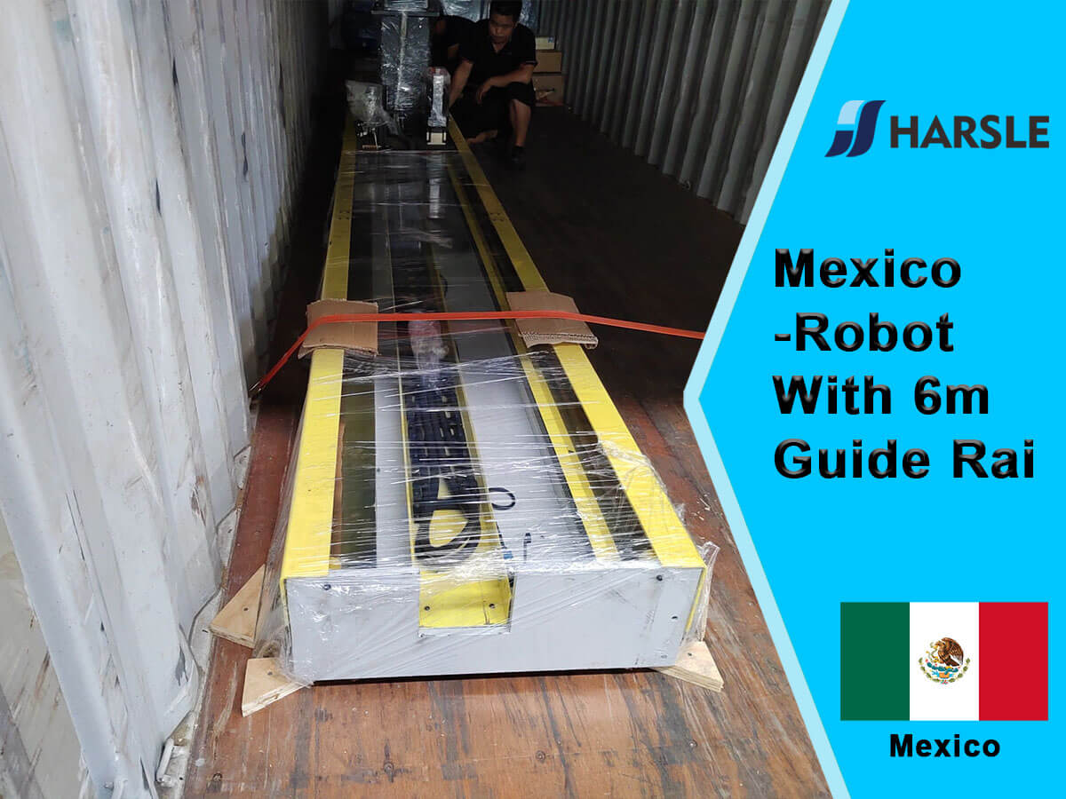 México-robot con ferrocarril guía de 6m