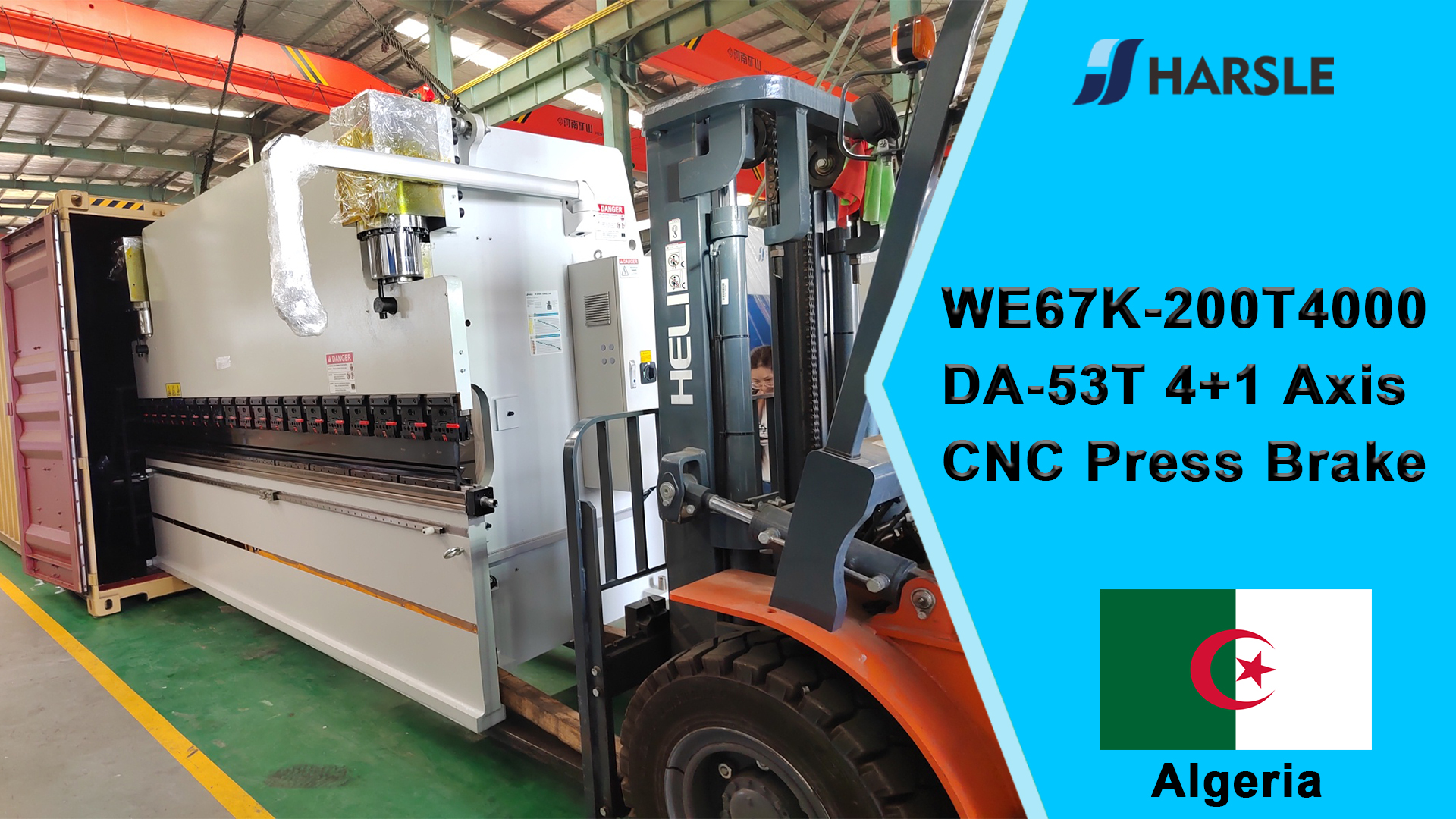 Argelia-WE67K-200T4000 DA-53T Prensa plegadora CNC de 4+1 ejes