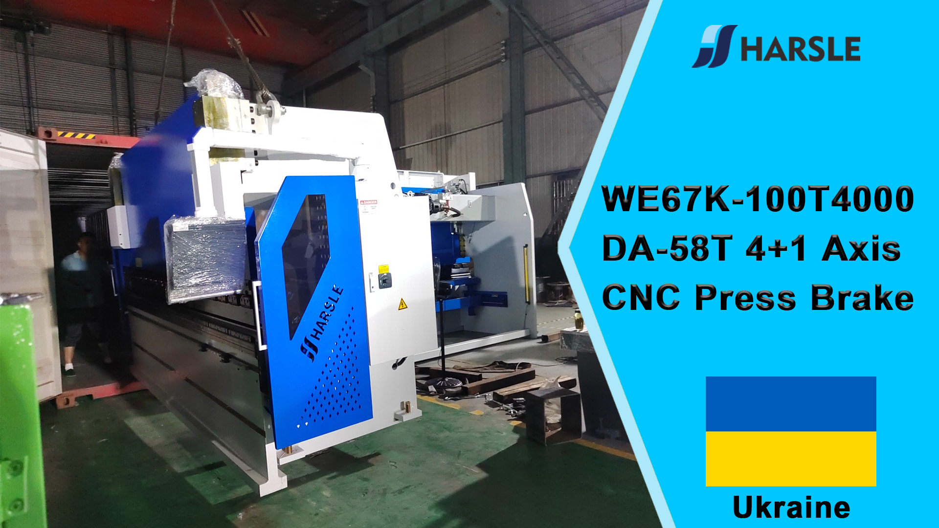 Ucrania-WE67K-100T4000 DA-58T 4+1 Eje CNC Prensa plegadora