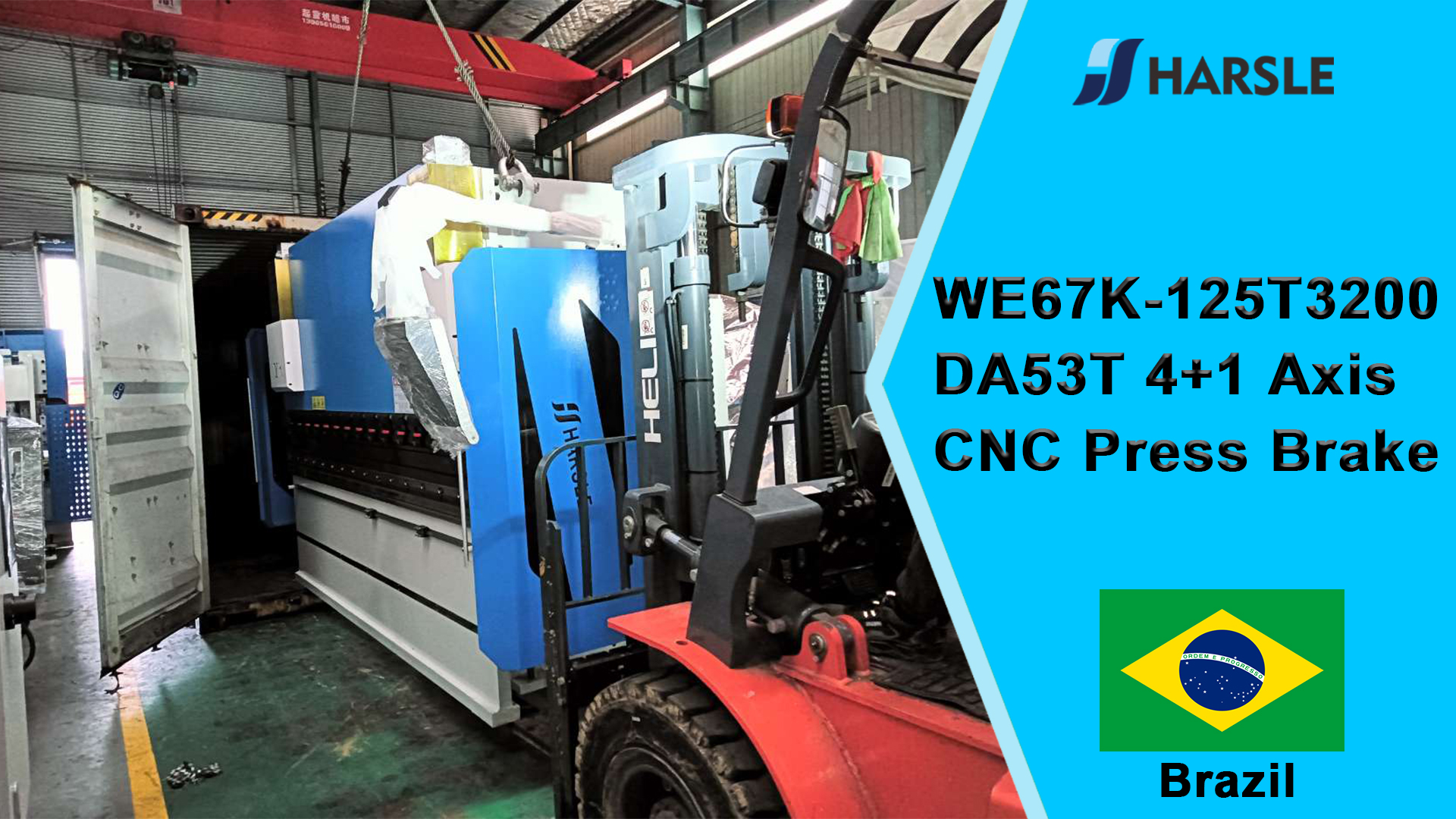 Brasil-WE67K-125T3200 DA53T Prensa plegadora CNC de 4 + 1 ejes