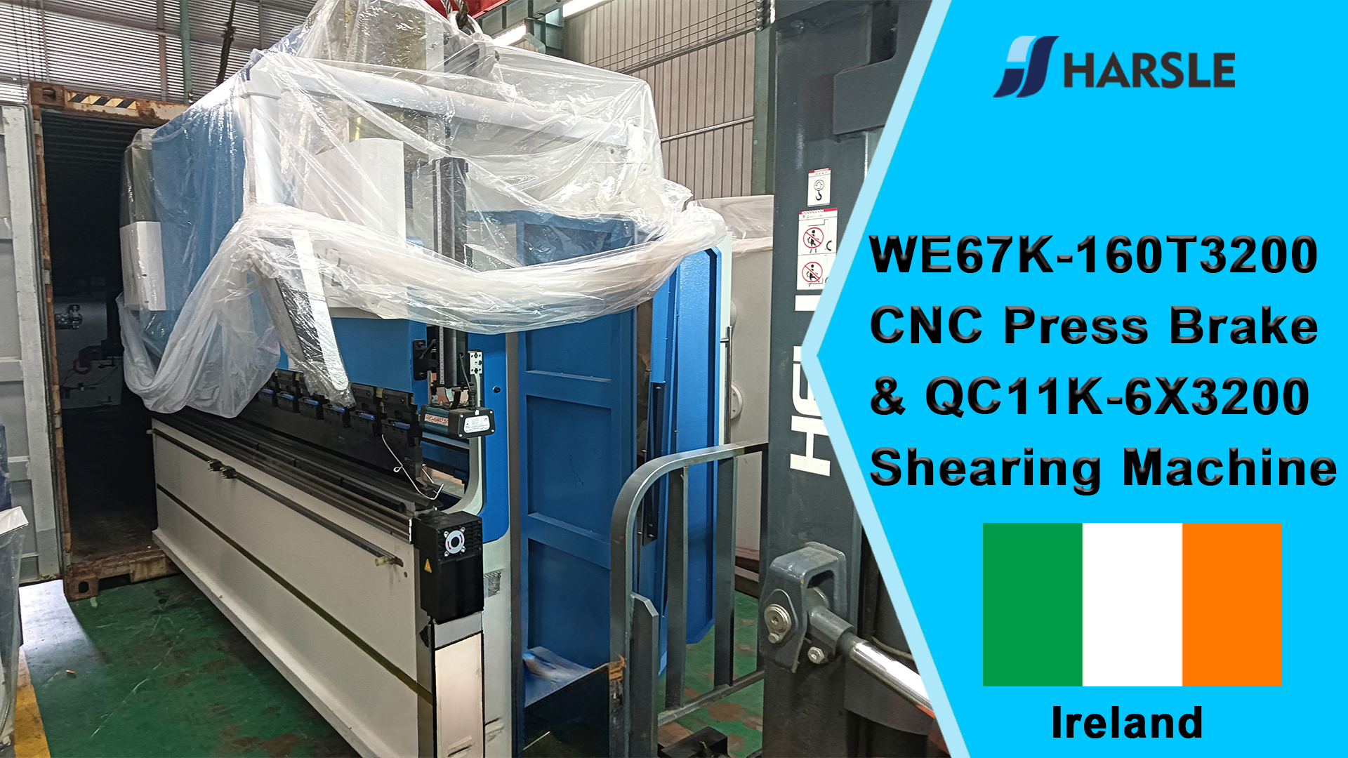 Irlanda-WE67K-160T3200 Prensa plegadora CNC y máquina cizalla QC11K-6X3200