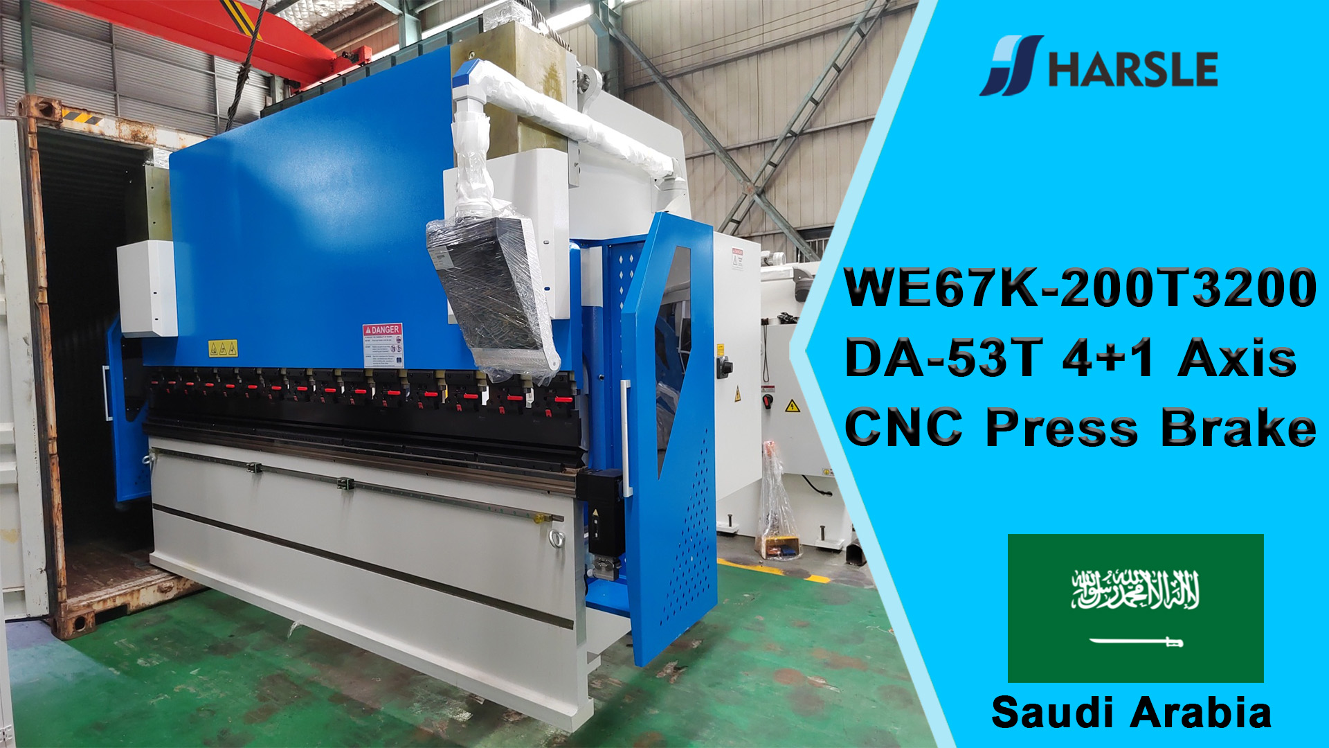 Arabia Saudita-WE67K-200T3200 DA-53T Prensa plegadora CNC de 4+1 ejes
