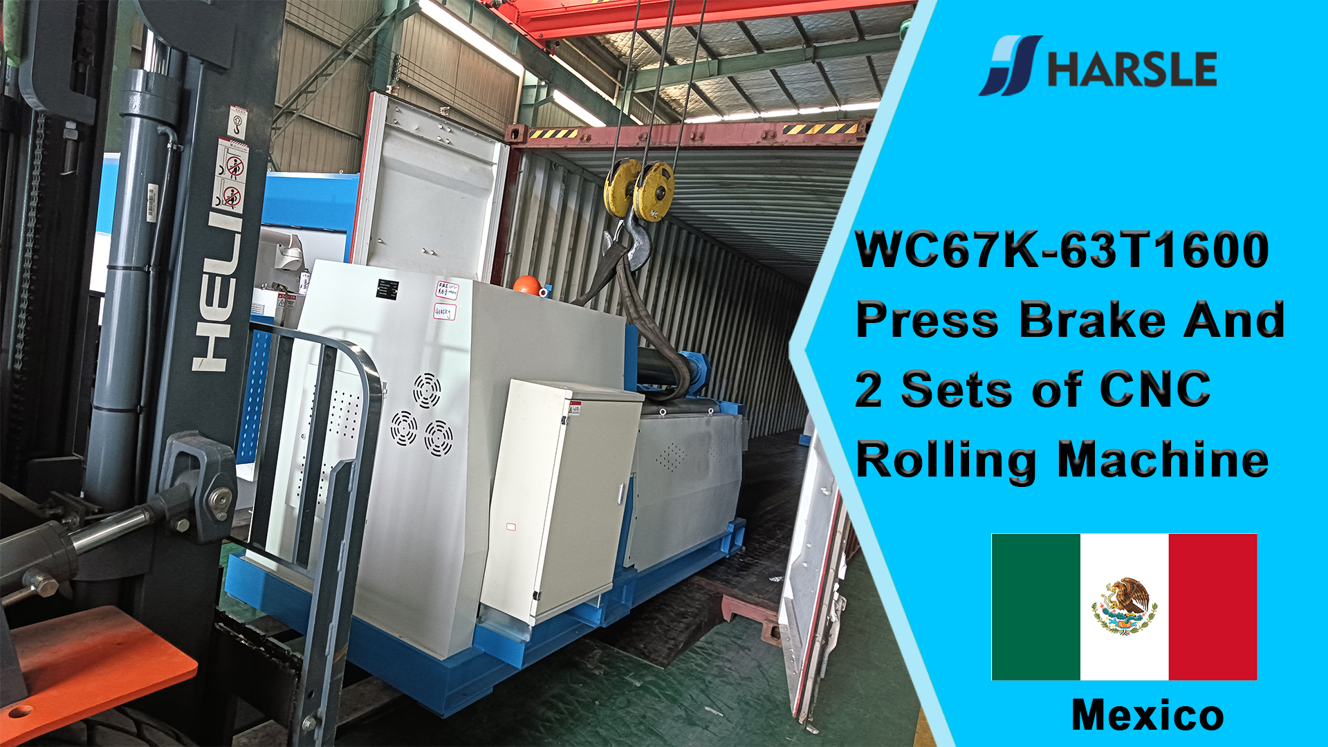 Prensa plegadora México-WC67K-63T1600 y 2 juegos de máquina laminadora CNC