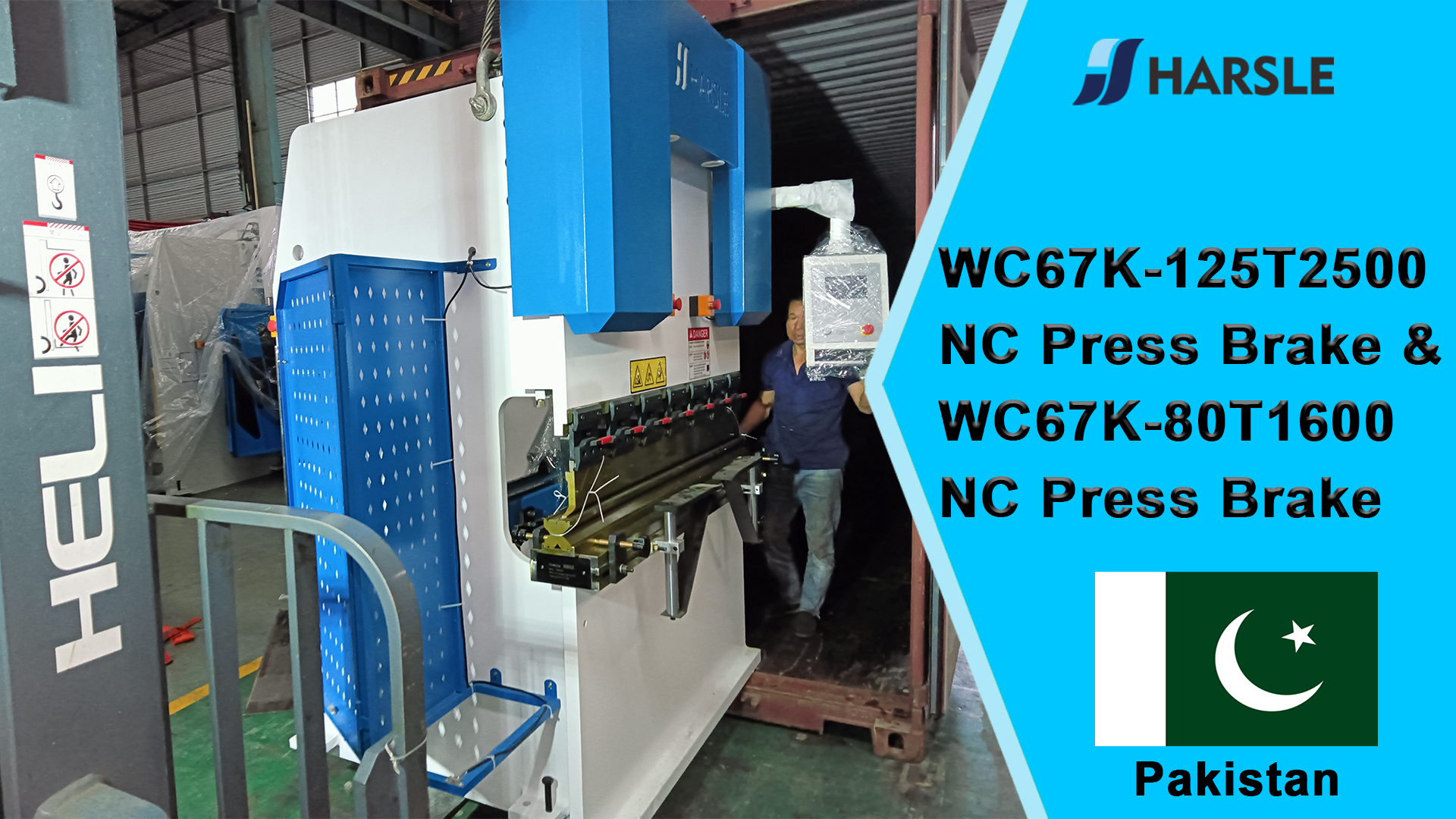Prensa plegadora Pakistán-WC67K-125T2500 NC y prensa plegadora WC67K-80T1600 NC