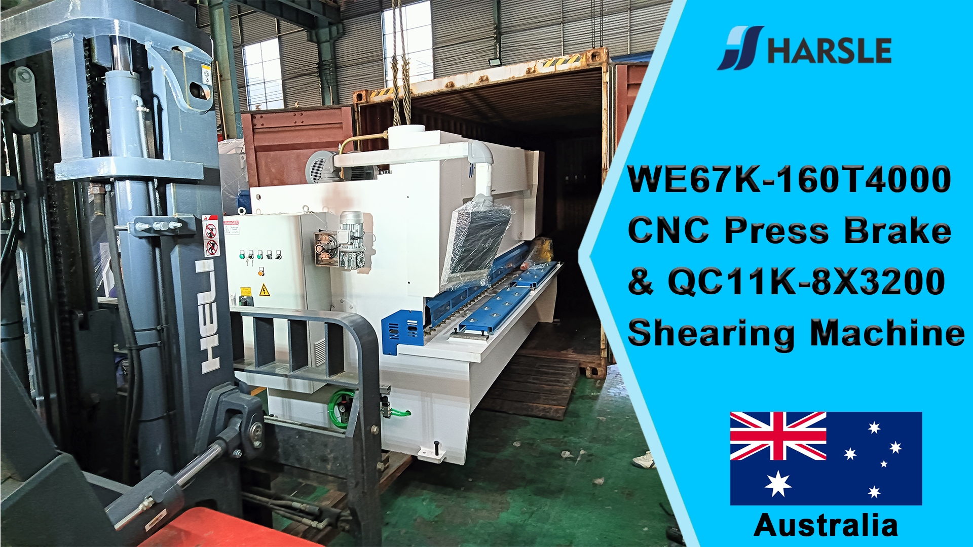 Australia-WE67K-160T4000 Prensa plegadora CNC y máquina cizalla QC11K-8X3200