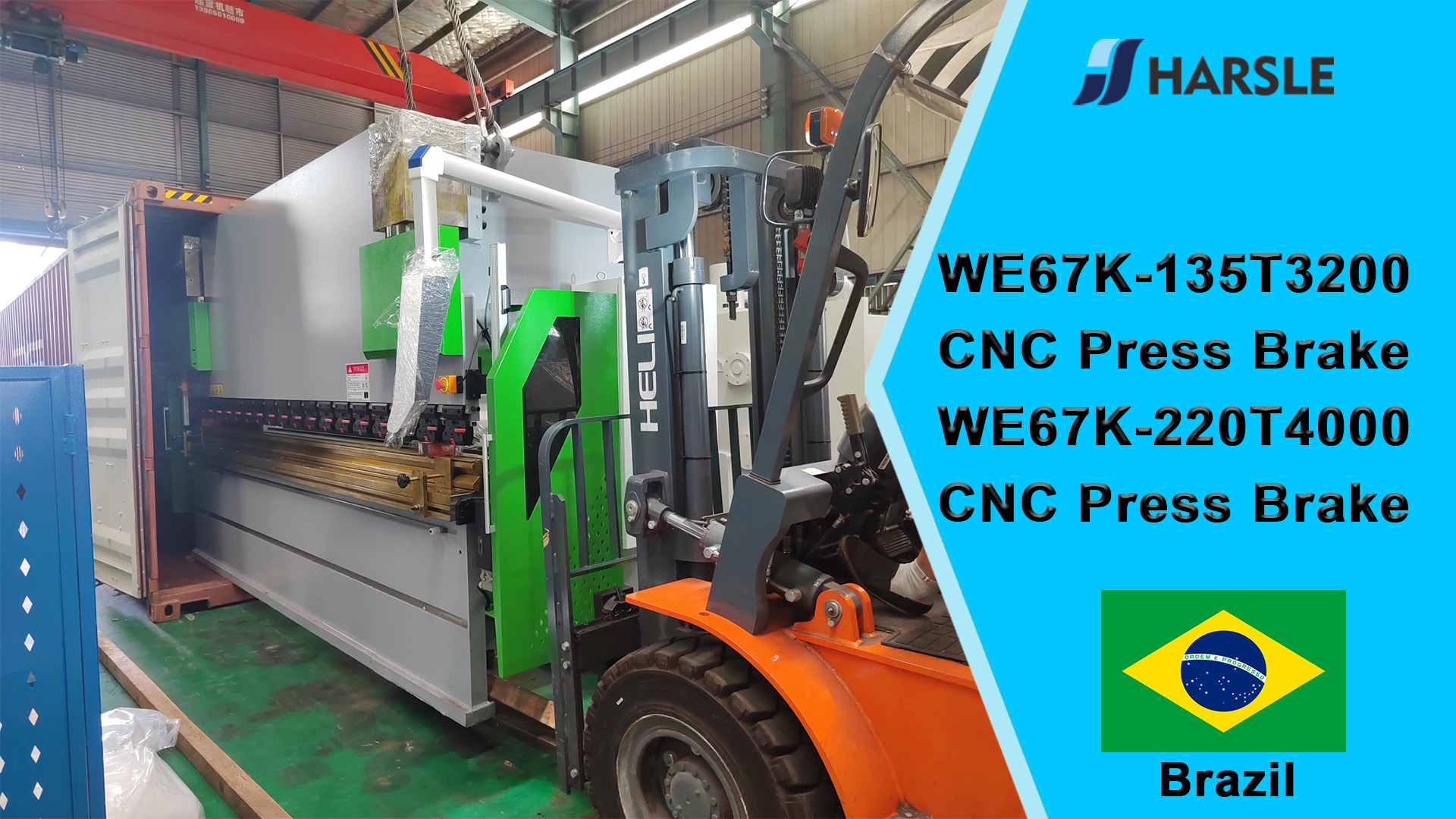Prensa plegadora CNC Brazil-WE67K-135T3200 y plegadora CNC WE67K-220T4000
