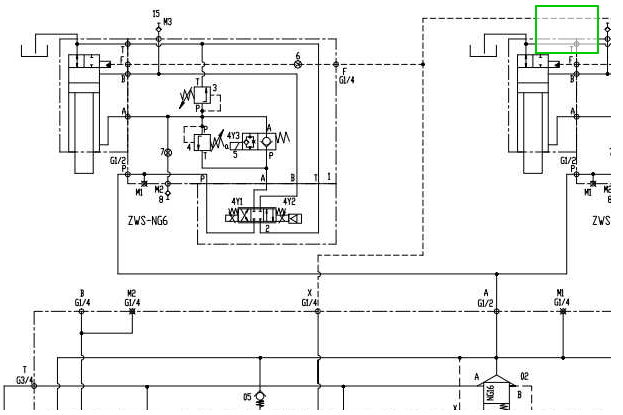 El diseño del sistema hidráulico de la máquina dobladora.