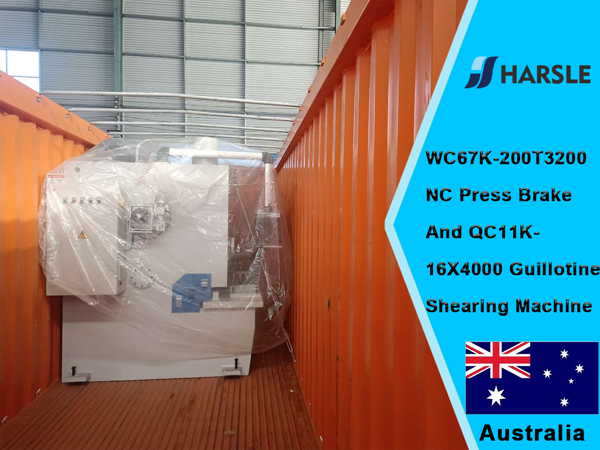 Prensa plegadora Australia-WC67K-200T3200 NC y cizalla guillotina QC11K-16X4000