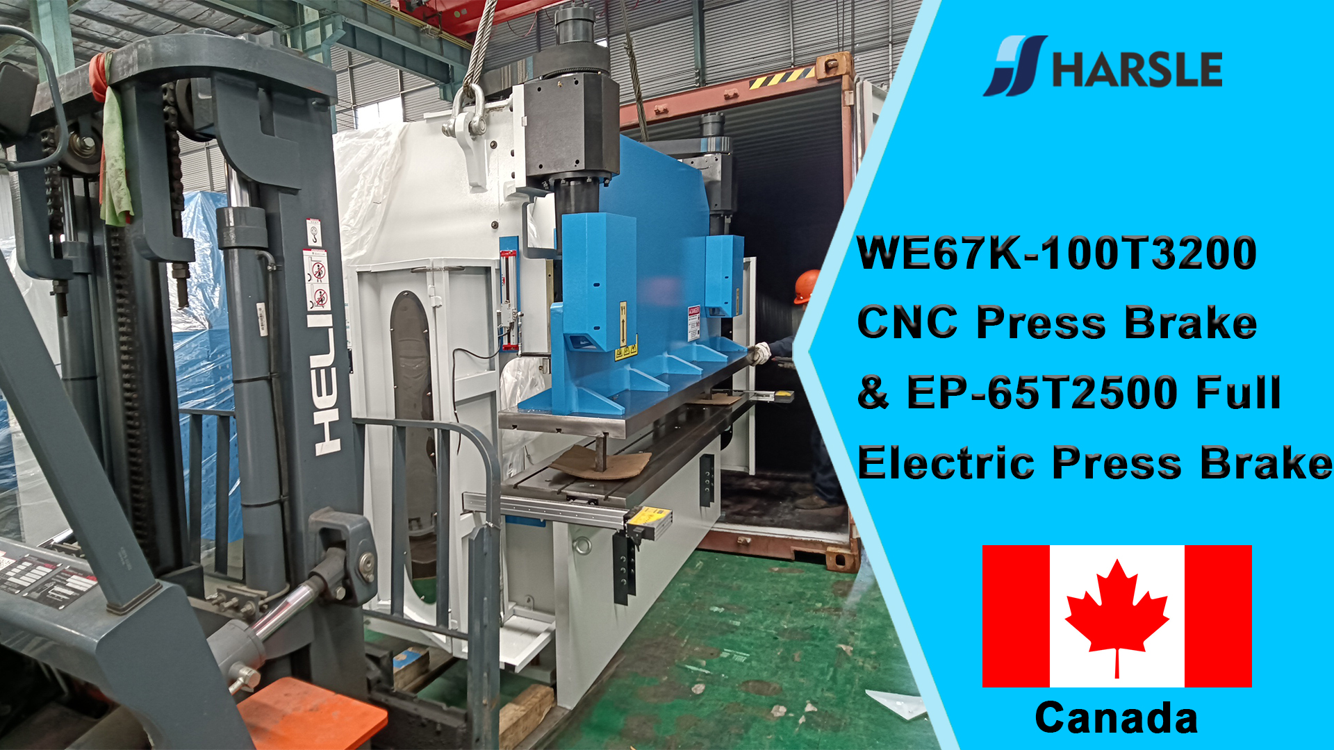 Prensa plegadora CNC Canada-WE67K-100T3200 y plegadora eléctrica completa EP-65T2500