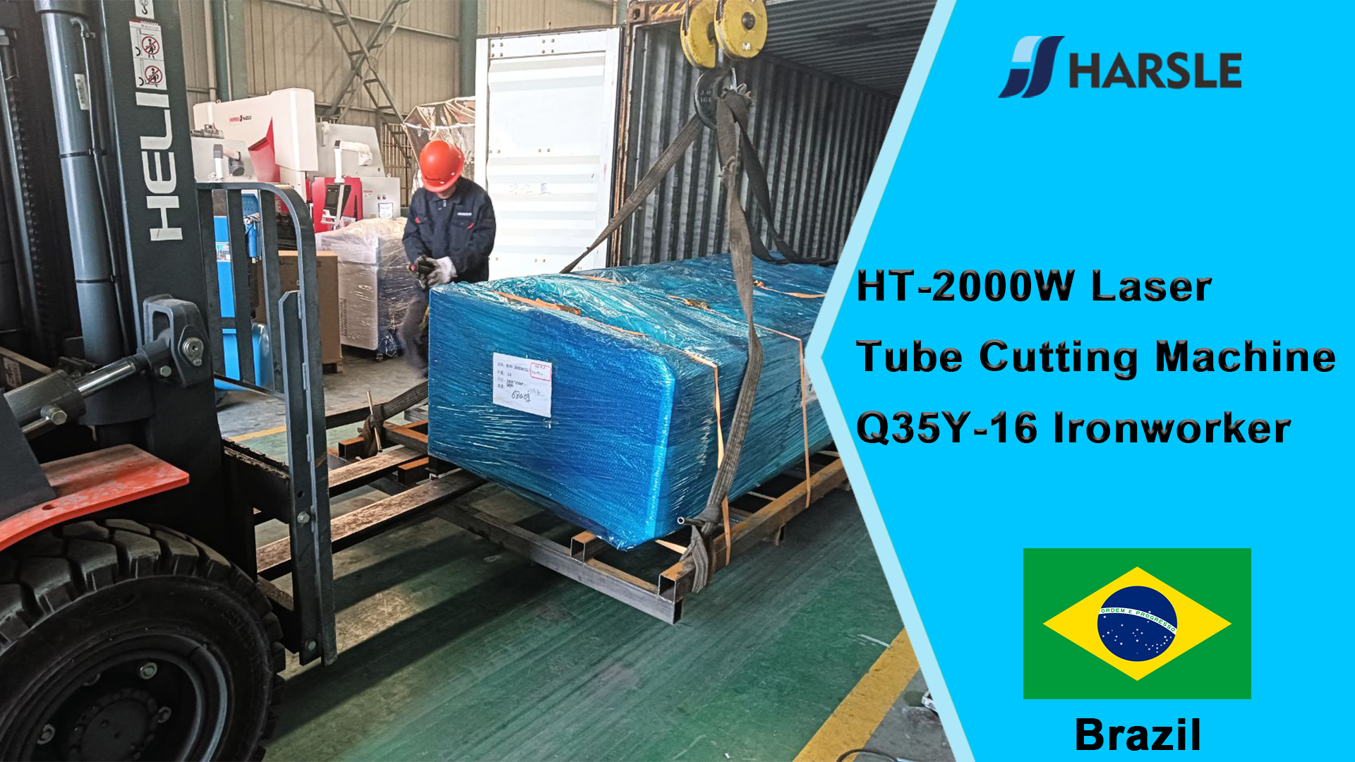 Máquina cortadora de tubos láser Brasil-HT-2000W Q35Y-16 Herrero