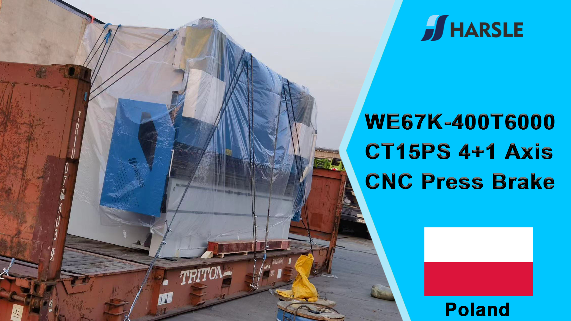 Polonia-WE67K-400T6000 CT15PS Prensa plegadora CNC de 4+1 ejes