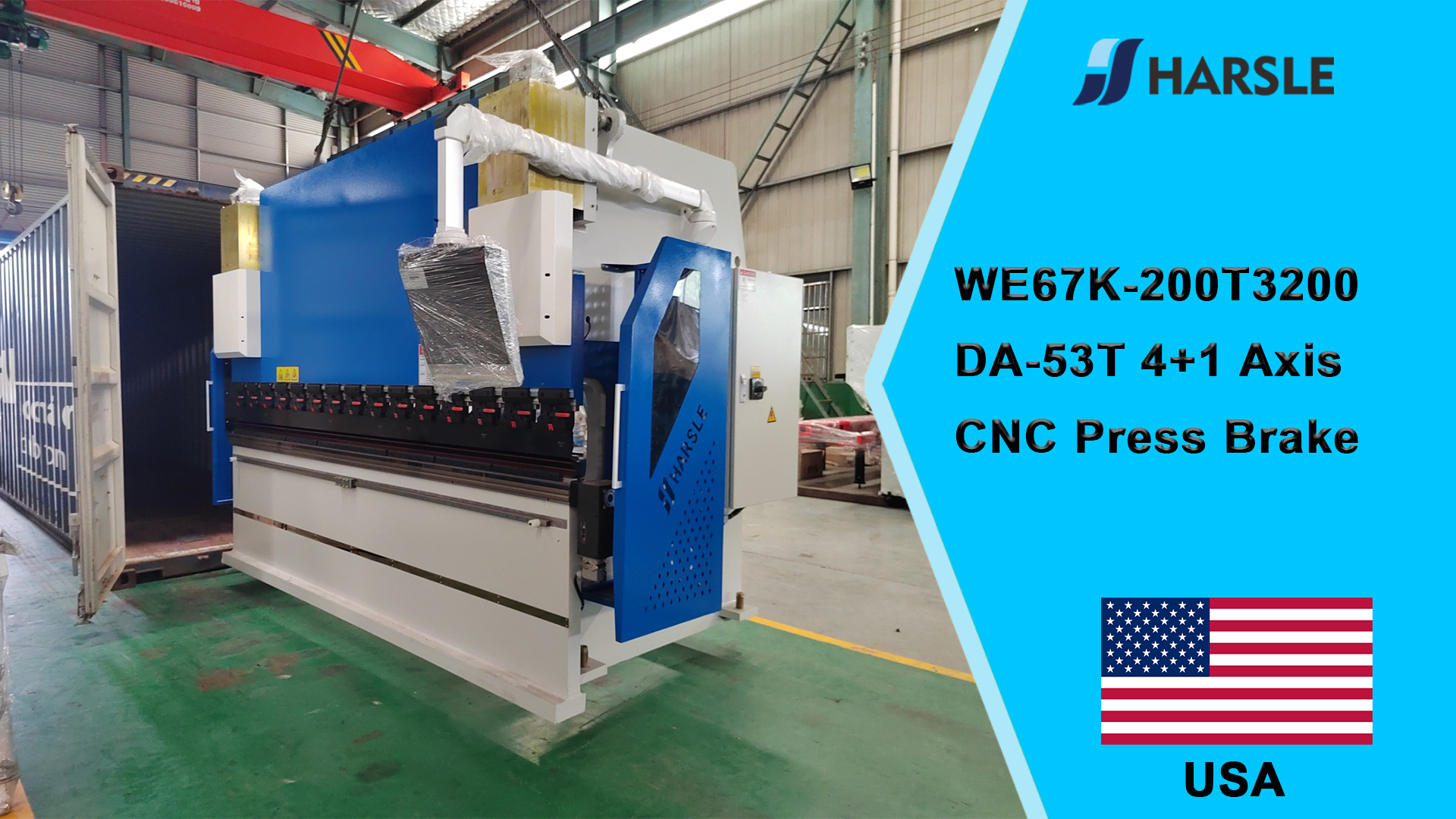 USA-WE67K-200T3200 DA-53T 4+1 Eje CNC Prensa plegadora