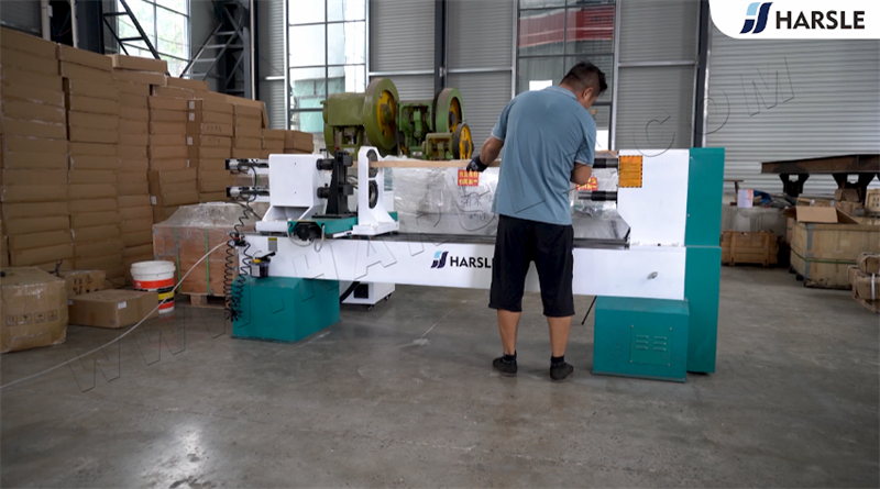 Tornio de madera CNC de doble huso