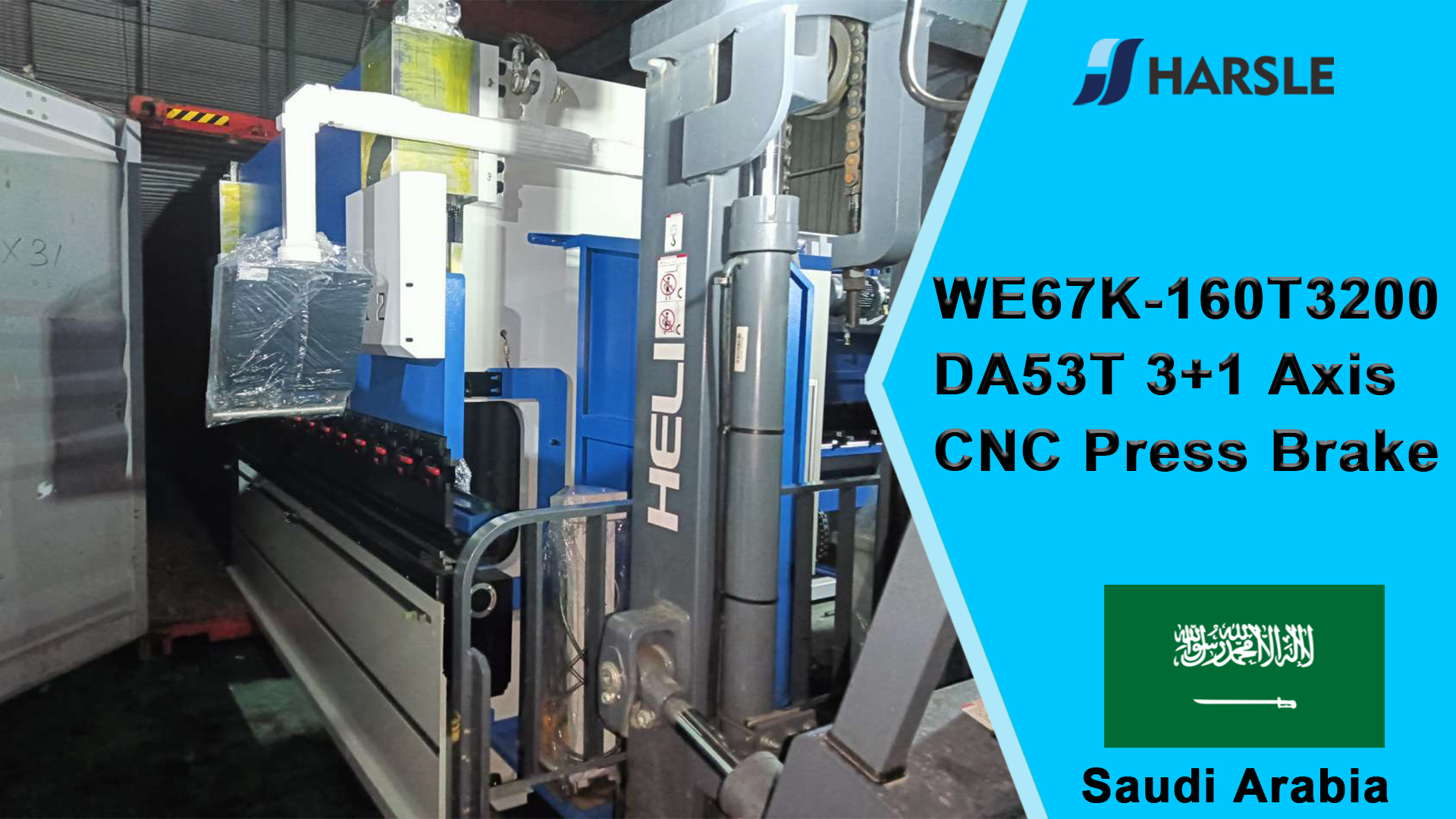 Arabia Saudita-WE67K-160T3200 DA53T Máquina dobladora CNC de 3 + 1 ejes