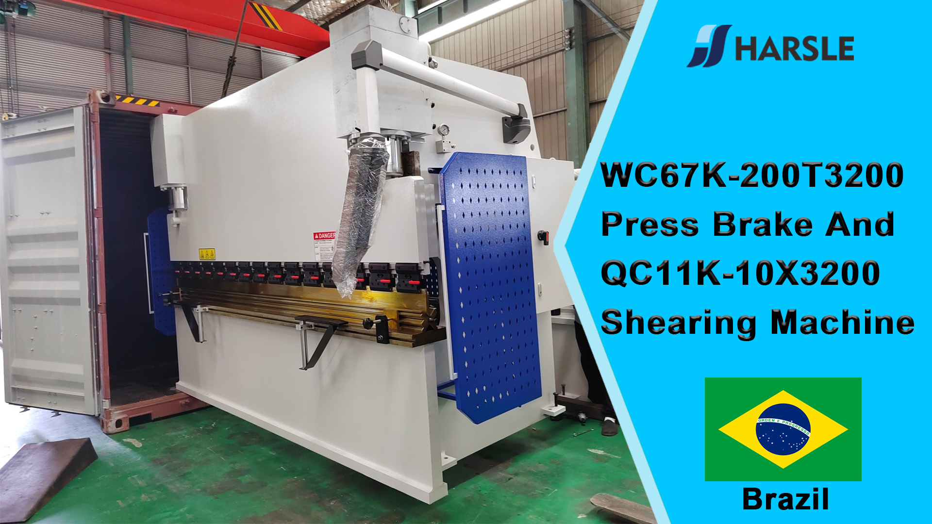 Prensa plegadora Brazil-WC67K-200T3200 y cizalla QC11K-10X3200