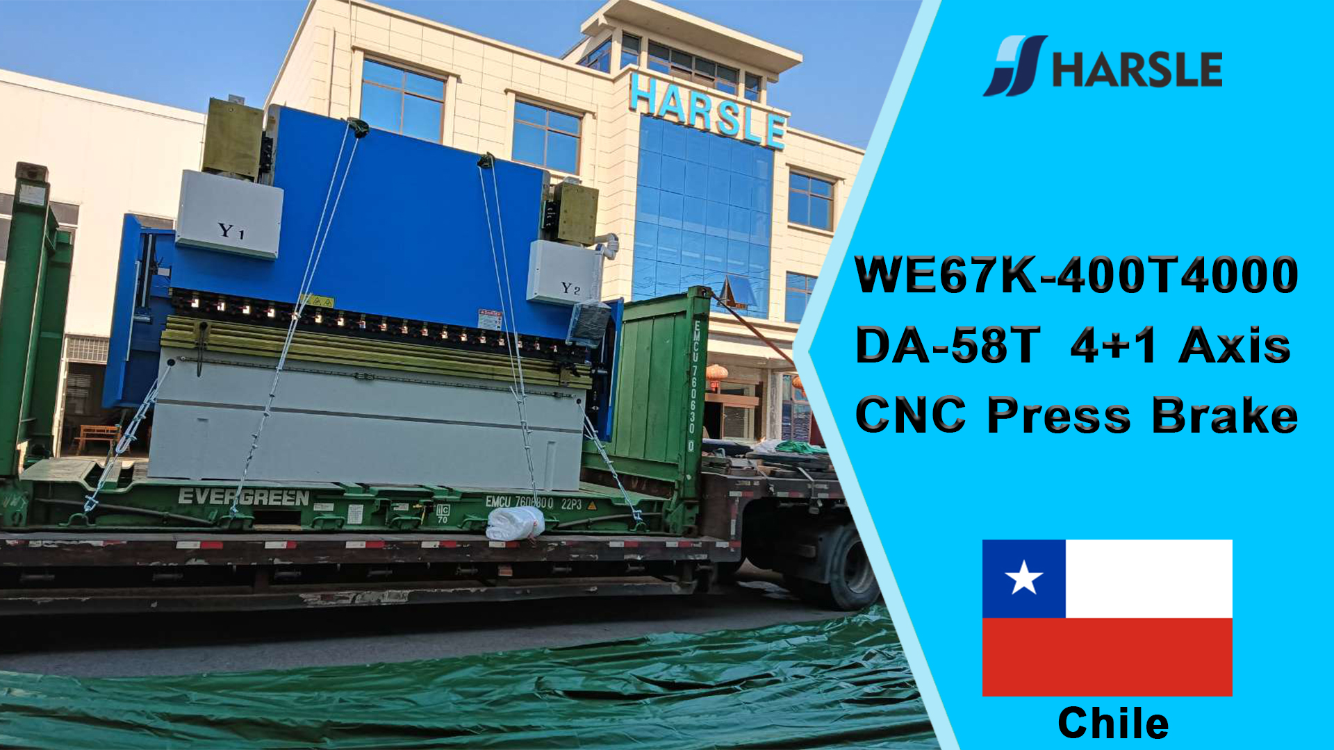 Chile-WE67K-400T4000 DA-58T Prensa plegadora CNC de 4+1 ejes